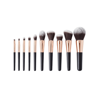 Hochwertiges veganes 10-teiliges Make-up-Pinsel-Set, komplettes Kosmetikpinsel-Set